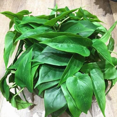 Artificial Calla Leaves Real Touch Tulip Radish Leaf Waterproof Green Plants Home Shop Table Decor