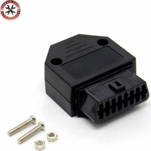 J1962F J1962 OBD2 16 Pin Female male Connector Car Diagnostic Tool OBDII 16pin Connector Free Shipping
