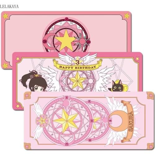 Anime Action Figure Card captor Sakura Sailor Moon Mousepad Kawaii Large Gaming Mouse Pad Laptop Desk mat Keyboard Computer Mat