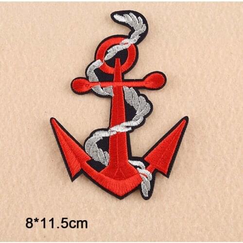 Red Iron On Patch Embroidered Clothes Patch For Clothing Clothes Stickers Garment Apparel Accessories