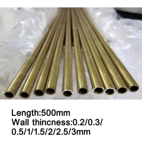 H62 Brass Tube Pipe Capillary Copper Tube Environmental Protection 1 2.5 3 4 5 6 8 10 12mm Copper Sleeve Thick 0.2--3mm