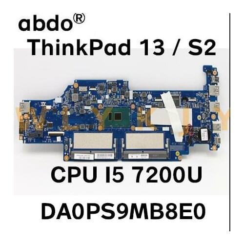For LENOVO Thinkpad Yoga 13 S2 laptop motherboard CPU SR342 I5-7200U DA0PS9MB8E0 01YT021 01HW974 DDR4 100% test work