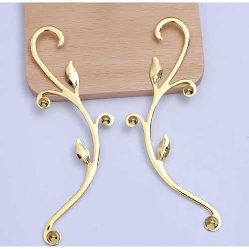 5 Pairs 125mm Metal Brass Branches KC Gold Silver Plated Leaf DIY Hair Accessories For Jewelry Making