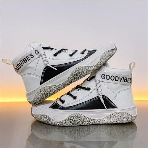 Sneakers Men High Top Lace-up 2021 New Shoes For Male Breathable Anti-slip Ins Hot Sale Casual Sneakers Tenis Sport Shoes