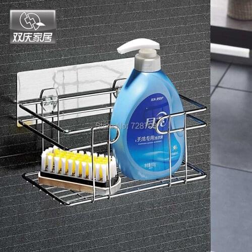 Wall Mounted Type Magic Flexible Wall Sticker Metal Chorming Wire Storage Basket Bathroom Corner Storage Rack Shelves