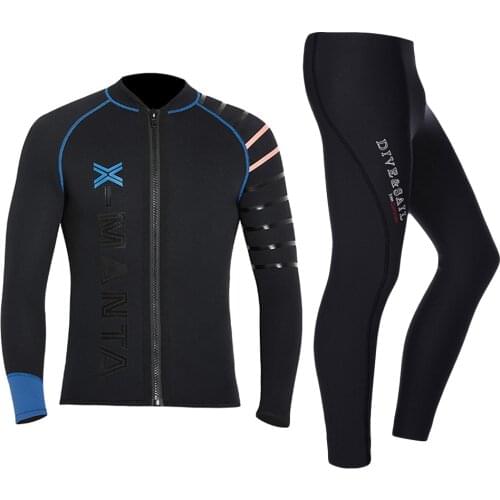 Neoprene Wetsuit 3MM Men Jackets Scuba Diving Surf Pants Snorkeling Underwater Fishing Clothes Kitesurf Spearfishing Equipment