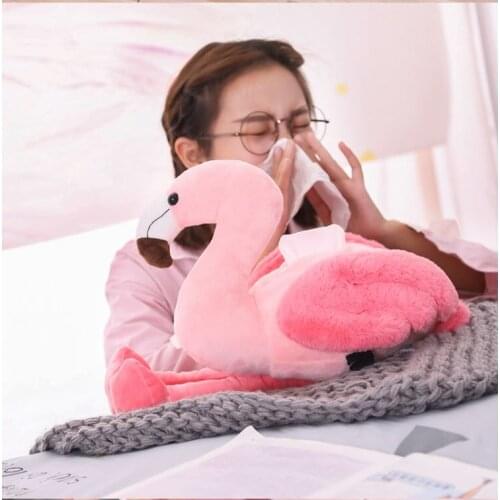 Tissue Box Holder Cute Cartoon Animal Tissue Napkin Box Cover Organizer for Home Office Car