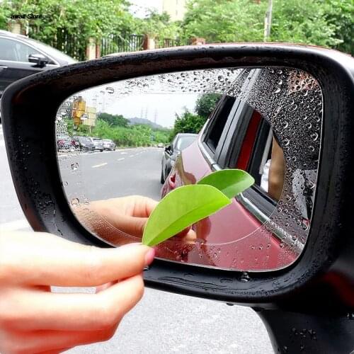 A Pair Of Car Sticker Film Car Mirror Window Clear Film Membrane Anti-glare Waterproof Anti Fog Car Rearview Mirror Protective