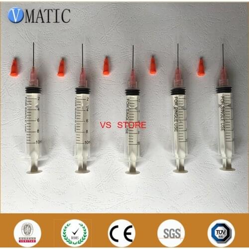 Free Shipping Non Sterilized 5 Sets Car Perfume Refilling Ink 10 Ml Syringe With 1'' Blunt Needle Tip Dispensing Needle 20G