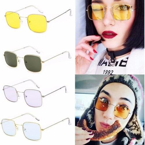 Sunglasses Auto Driving Travel Clear lens Solid Glasses UV 400 Protection Metal Frame Square Ocean lenses Mirror Eye Goggle