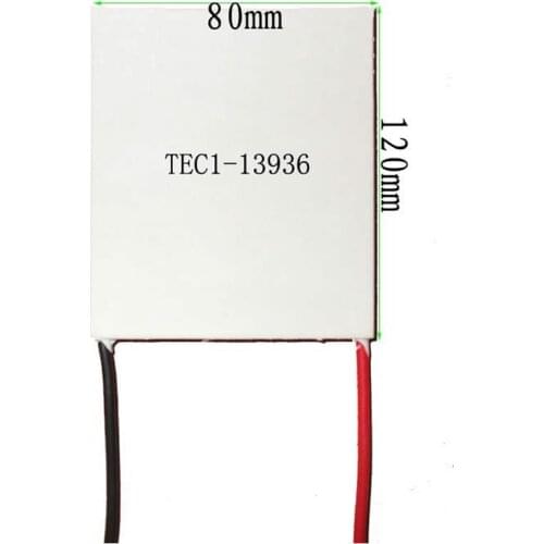 Temperature difference > 66°C 80*120*4.6mm 36A 17V 339.7W TEC1-13936 Thermoelectric Cooler Peltier Heatsink