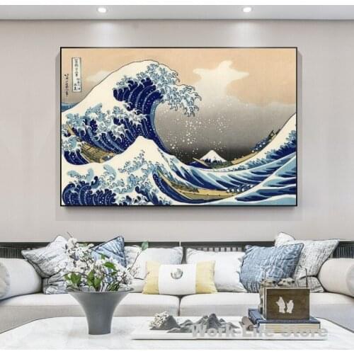 The Great Wave off Kanagawa Canvas Paintings on the Wall Art Posters And Prints Classical Famous Seascape Art Pictures Cuadros