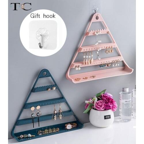 Triangular Earring Rack Creative Jewelry Display Rack Household Tabletop Earring Storage Rack Necklace Jewelry Rack