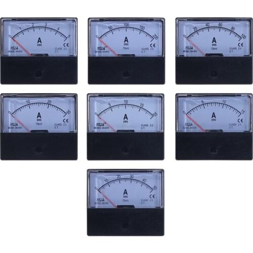 DH-670 DC Analog Current Panel Meter 3A 5A 10A 15A 20A 30A 50A 100A 200A 300A 500A Amp Panel Ammeter Pointer Type Current Meter