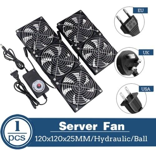 12cm High Speed DC 12V 220V Btc Mining Machine Chassis Workstation Cabinet Radiator 120MM Violent Server Cooling Fan