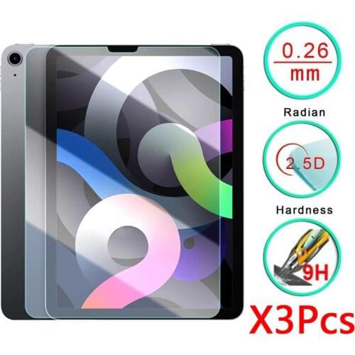 3Pcs Tempered Glass Film For 2021 Apple New iPad Pro 11 Screen Protector For iPad Air Mini 1 2 3 4 5 Glass Film 9.7 10.2 7th 8th
