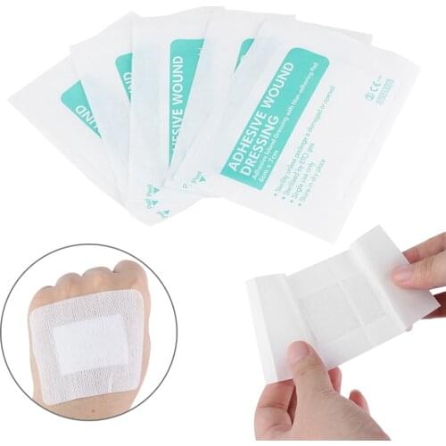 10pcs Disposable Medical Non-woven Bandage Band 6cm*7cm For Wound Dressing Adhesive Sterile Pad Set Health Care Knee Protector