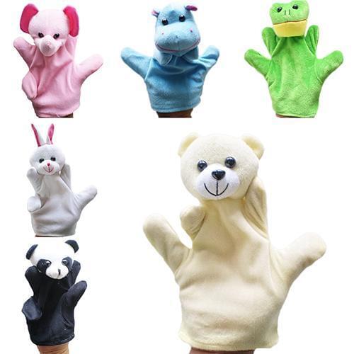 10 Style Big Hand Puppet Animal Plush Toys Baby Cloth Educational Cognition Hand Toy Finger Dolls Wolf Pig Tiger Dog Puppet