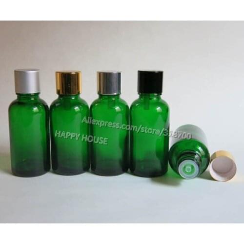 360pcs/lot Green Empty Glass Essential Oil Bottle With Aluminum Lids,30cc Blue Glass Essential Oil Container