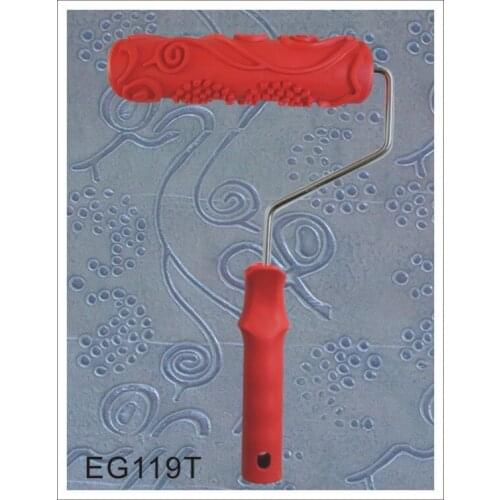 7" Rubber Roller Embossed Texture Pattern Paint Roller Home Decoration Paint Brush Background Wall Tool 7 Inch
