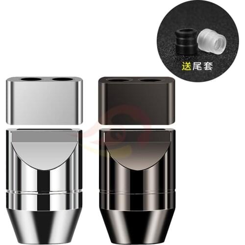 Earphone Slider Adapter 6.8mm to 3.4mm Aluminum Alloy Y Splitter Audio Jack Earphone Plug DIY For Upgrade Headset 1/2/10/50Sets