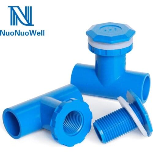 Aquarium PVC Bulkhead Connectors Seafood Pond Air Bubble Stone Aerator Increasing Air Bubble Pump Hydroponic Oxygen Supply