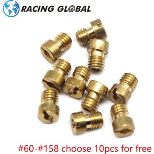 ALCON-Racing Motorcycle Main Jet Injector Nozzle For Keihin OKO KOSO PE PWK FCR Carb Carburetor 10Pcs/set Size Choose Free