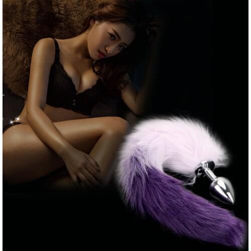 Fox Tail Plug Anal Toys For Women Stainless steel Anal Bead Butt Plug Stimulator Sex Products Flirting Toys For Women