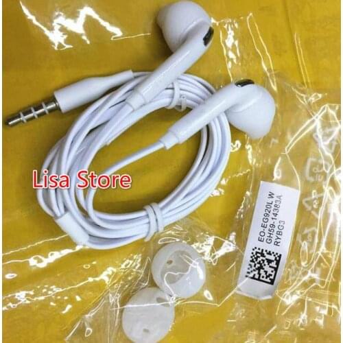 Free DHL 100pcs High Quality 3.5mm In-Ear Stereo Earbuds Headset Earphone Earbud Mic for Samsung GALAXY S6 i9800 S6 Edge