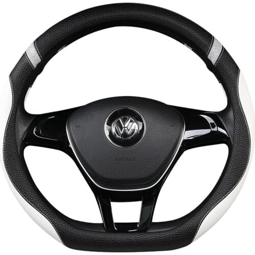 .Car Steering Wheel Cover D Shape For VW GOLF 7 2015 POLO JATTA Passat Tiguan For Nissan Qashqai J11 X-trail T32 2015- 2017 2018