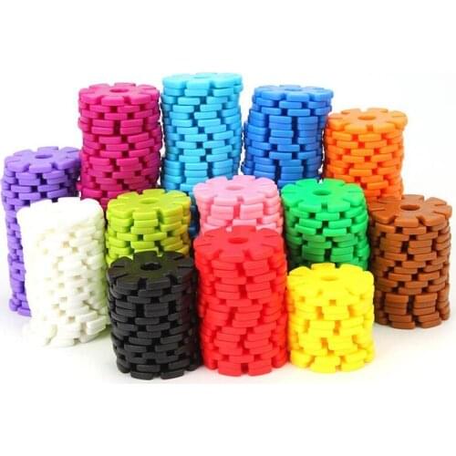 Children Kid Baby Toys Multicolor Building Blocks Snowflake Creative Educational Construction Plastics Toys