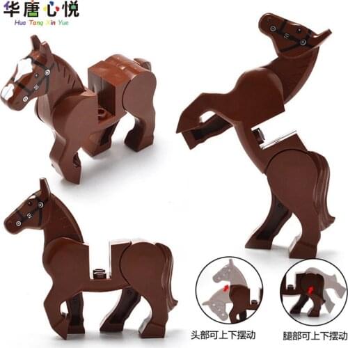 For Creator Military Weapon War Horse Toys For Kids Animals Ww2 Bricks Brown Gift MPJ089 Model Building Blocks Creators Military