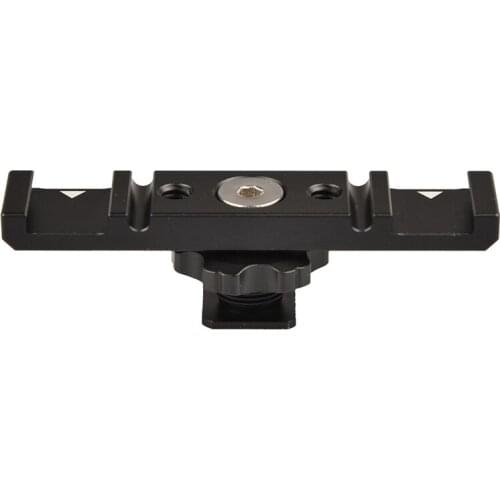 Dual Hot Shoe Mount Adapter Microphone Extension Bar for VL49 LED Video Light Gimbal Accessories
