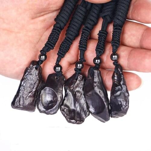 Natural irregular meteorite rough stone pendant fashion universe iron silicide meteorite terahertz energy raw stone decoration