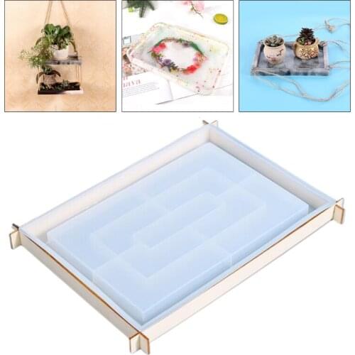 Crystal Epoxy Resin Mold Jewelry Holder Fruit Snack Tray Plate Silicone Mould Dropshipping