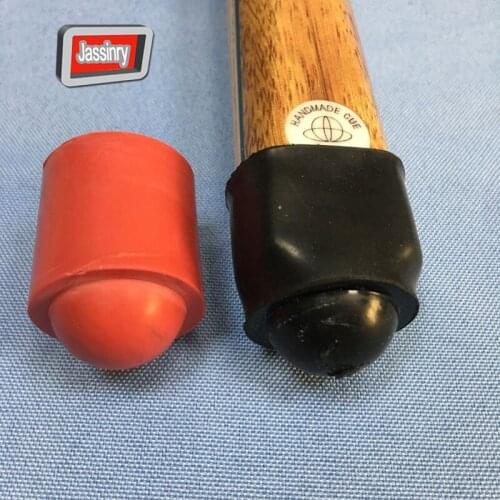 Jassinry 10pcs/lot black/red rubber Pool Billiard cue butt bottom rubber protectors for snooker cues Billiards accessories