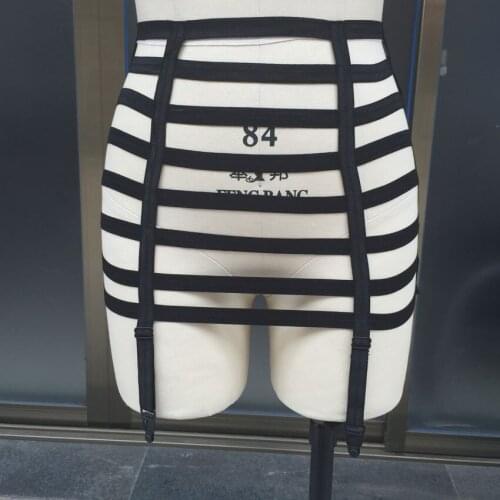 Complex Wonen Harness dresses black Gothic Harajuku sexy lingerie bondage harness prom dresses fetish bondage harness skirt belt