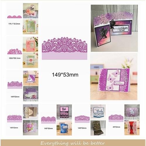 Lace Flower Butterfly Hollowed Adornment Frame Metal Cutting Dies Decorate Cards Album Photos for Scrapbook Craft Diy Beauty Die