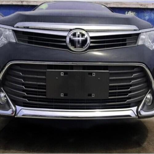 ABS chrome front bumper cover trim decoration for Toyota Camry 2015 2016 2017 (not fit American car)