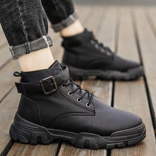 Boots men martin boots high mens shoes zapatos de mujer platform mens boots botas mujer leather boots retro sneakers R13-52