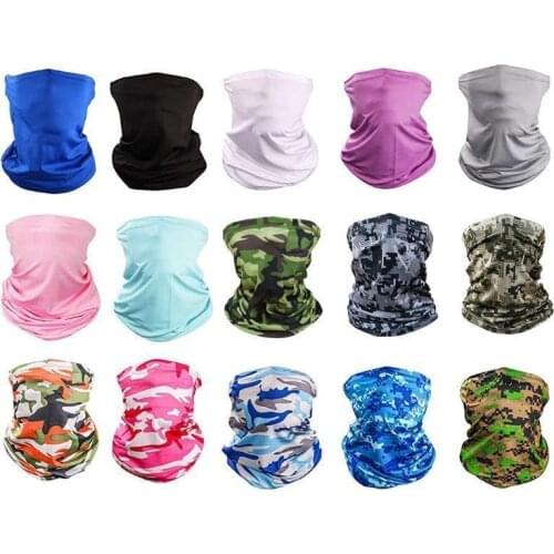 Reathable Ice Silk Neck Cover Bandana Neck Gaiter Windproof Dust Neck Cool Scarf Wrap Outdoor Sports Cycling Neckwear Headband