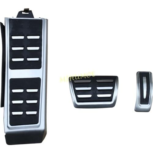 Stainless Steel Footrest Dead Gas Brake Pedal Cover Set For Audi A4 B8 A5 A6 A7 Q5 Porsche Macan