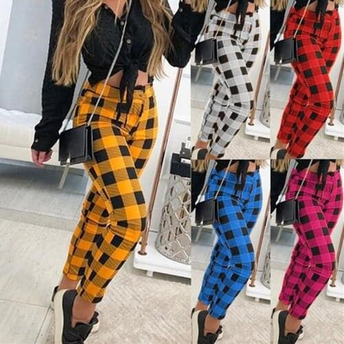 Oyao Women's Plaid Trousers