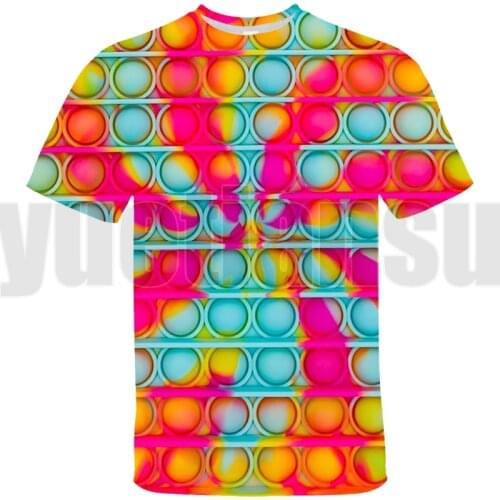 New 3D Print POP it TShirt Men Women Casual Streetwear Boys Girls Short Sleeve Hip Hop T-shirt Kids Hot Game Oversized Tee Tops