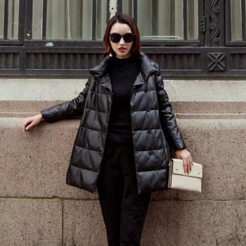 100% Real Sheepskin Coat Female Genuine Leather Down 2020 Winter Jacket Women Korean Long Coats Chaqueta Mujer My