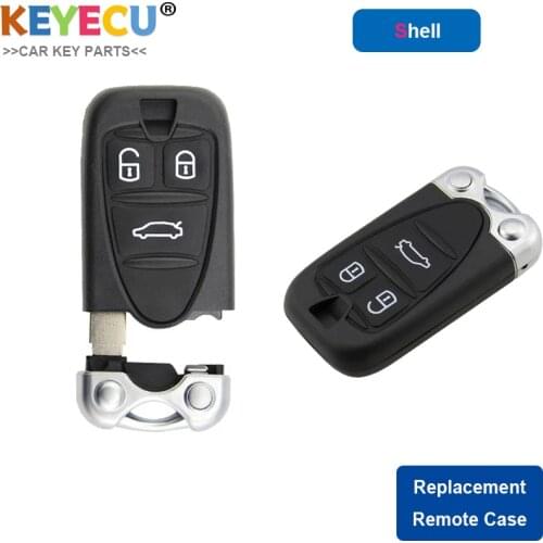 KEYECU Replacement Remote Control Housing Car Key Shell for ALFA ROMEO 159 Brera 156 Spider 3 Buttons Smart Key 2005-2011year