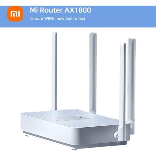 Global Version Xiaomi Mi Router AX1800 5-core WiFi6 1800 Mbps 256MB Dual-Band 4 External Antennas Stably connects to 128 devices