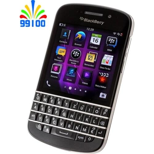 Original Unlocked cell phone Blackberry Q10 Qwerty keypad 2G/3G network Dual Core 8MP 16GB ROM 2GB RAM Smartphone