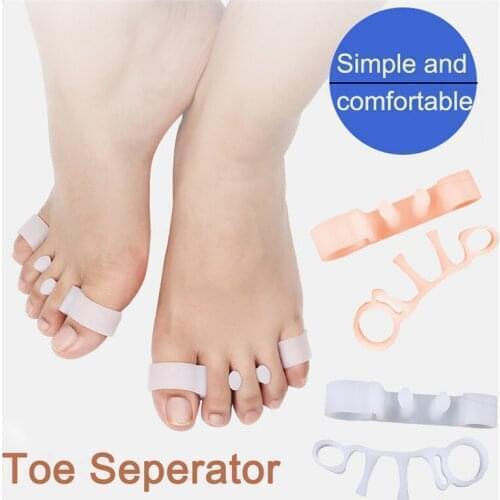 1Pair Corrector Toe Protector Silicone Toe Separating Gel Toe Separator Flexible Finger Spacer Preventing Blisters Nail Tool
