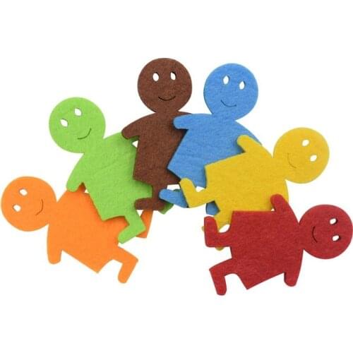 10pcs/lot Human shape Felt Fabric Accessory Patches 3mm thickness Felt Pads, Fabric Patch Accessories 5.8*3.8cm
